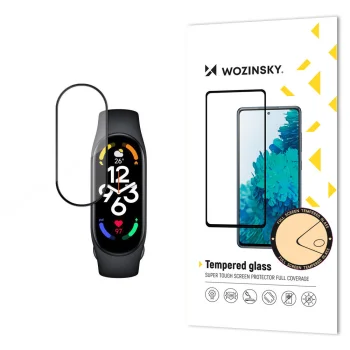 Wozinsky apsauginis stiklas Xiaomi Mi Band 8, Full Glue su rėmeliu, juodas