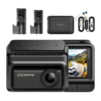Vaizdo registratorius DDPAI Z90T 4G, 3 kameros, 4K, GPS, Wi-Fi 6, 3 colių ekranas