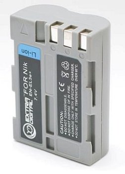 Extra Digital Battery for Nikon EN-EL3e, 2250 mAh
