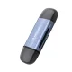 Wozinsky WCR-5G atminties kortelių skaitytuvas SD ir microSD, USB-A / USB-C 3.0, pilkas
