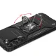 Dėklas Wozinsky Ring Armor telefonui Samsung Galaxy S23 su žiedu, juodas