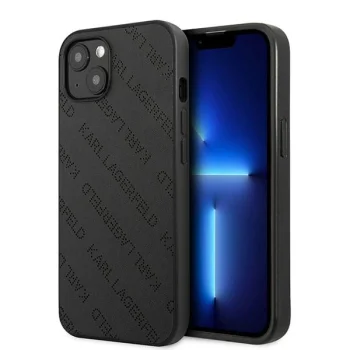 Karl Lagerfeld Perforated Allover dėklas, skirtas iPhone 13 mini, juodas