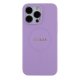 Guess Saffiano MagSafe dėklas iPhone 15 Pro telefonui, violetinis