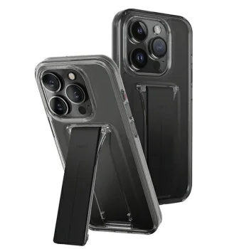 Uniq case Heldro Mount with Stand iPhone 15 Pro Max 6.7\" smoke/vapor smoke