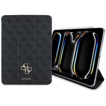 Guess Magnetic 4G Big Logo atverčiamas dėklas iPad Pro 11" 2024, juodas