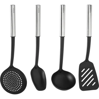 Virtuvės įrankių rinkinys Brabantia 260285, 4 vnt., Black / Silver