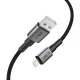 Tech-Protect Ultraboost DNA USB-A į Lightning laidas 12W / 2.4A 25 cm, pilkas