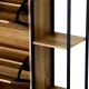 Modern Shoe Cabinet with Side Shelves for Hallway, Natural Wood Color