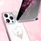 Silicone case with Swarovski Kingxbar Wish Series crystals iPhone 14 Pro Max - pink