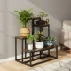 ModernHome 4 Tier Plant Stand, Industrial Metal Flower Pot Holder Shelf for Indoors