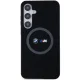 BMW dėklas Samsung Galaxy S24+ telefonui Silicone Printed Ring MagSafe, juodas