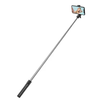 Telescopic Selfie Stick Tripod WHS1Y 1m with Phone Holder - Black