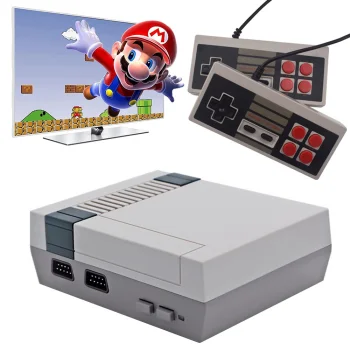 Retro TV Game Console with 620 Games and 2 Controllers, Grey