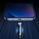 Wozinsky USB-C to Lightning laidas su LED ekranu 36W, 2m, juodas