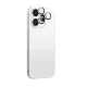 Kameros apsauginis stiklas AmazingThing iPhone 16 Pro / 16 Pro Max su aliuminio rėmeliu, sidabrinis