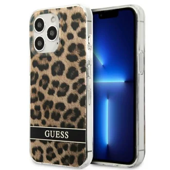 Dėklas Guess Leopard, skirtas Apple iPhone 13 Pro / 13, rudas