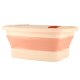 Collapsible Silicone Foot Massage and Wash Basin, 13L, Salmon