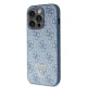 Guess dėklas iPhone 14 Pro Max Crossbody 4G Metal Logo, mėlynas
