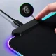 XXL RGB gaming mouse and keyboard mat 90 × 40 cm, black
