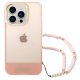 Guess Translucent Pearl Strap Case for iPhone 14 Pro Max - Pink