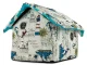 Medium pet house bed for dogs and cats white