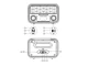 Nešiojamas retro radijas ir Bluetooth garsiakalbis AUX, rudas