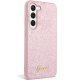 Samsung Galaxy S23+ Guess Glitter Script dėklas GUHCS23MHGGSHP, rožinis