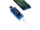 USB įtampos ir srovės matuoklis (Voltmetras / Ampermetras), mėlynas