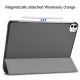 Apple iPad Pro 11\'\' (2024) (A2837 A2925) PU Leather Protective Tri-fold Book Case Cover, Gray