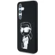 Karl Lagerfeld Graffiti Ikonik silikoninis MagSafe dėklas Galaxy S25, juodas