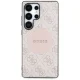 Guess 4G Round Patch Classic Logo MagSafe dėklas Samsung Galaxy S25 Ultra, rožinis