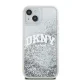 DKNY Liquid Glitter Big Logo dėklas, skirtas iPhone 15 / 14 / 13, baltas