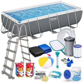 Bestway 56441 karkasinis baseinas 404x201x100 cm, 18 dalių rinkinys