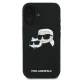 Karl Lagerfeld Silicone Double Heads Print MagSafe dėklas telefonui iPhone 16 Plus, juodas