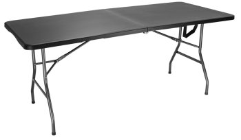 Sulankstomas maitinimo stalas Case 144131, 240 cm, juodas
