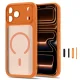 Tech-Protect MagPeak MagSafe CC dėklas Apple iPhone 18 Pro / 17 Pro, matinis oranžinis