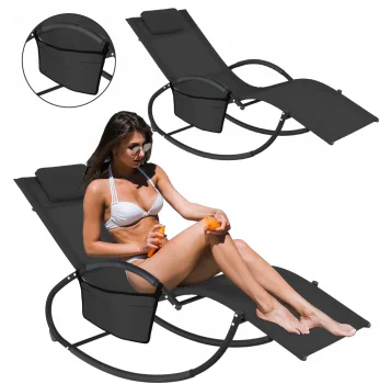 GARDENLINE Zero Gravity supamasis sodo gultas su organza, juodas