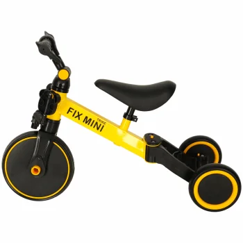 TRIKE FIX MINI vaikiškas triratukas su pedalais 3in1, geltonas