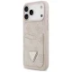 Guess iPhone 17 Pro Max dėklas 4G Double Card Triangle, rožinis