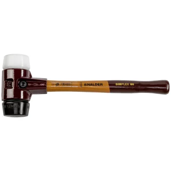 Halder SIMPLEX minkšto smūgio plaktukas 60 mm, guma ir plastikas