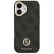 Guess dėklas iPhone 17 telefonui 4G Strass Logo & Big Strap, juodas