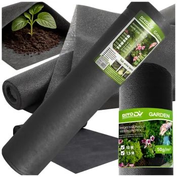 DIVODV Agrodanga nuo piktžolių 50g/m² 1.5m x 50m, Juoda