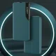 Knygutės tipo dėklas Samsung Galaxy A22 4G Hurtel Eco Leather View Case su stovu, raudonas