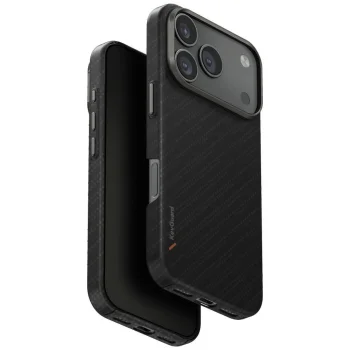 Uniq Keva EDGE Magclick dėklas, skirtas iPhone 17 Pro, juodas