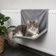 Hanging Cat Hammock Bed for Radiator, Light Grey, 31x46 cm