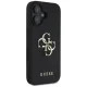 Guess Grained Big 4G Logo dėklas, skirtas iPhone 16, juodas