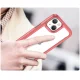 Dėklas iPhone 14 Plus Outer Space Case su kieta nugarėle ir geliniu rėmeliu, raudonas