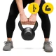 Cast Iron Kettlebell for Strength Training 4FIZJO 14 kg, black