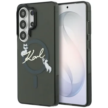 Karl Lagerfeld IML KC Script MagSafe dėklas Samsung Galaxy S26 Ultra, juodas