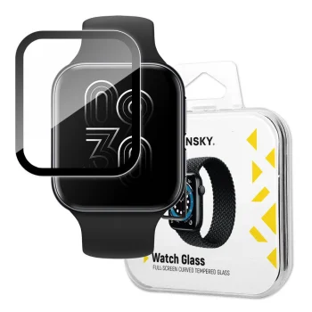 Hibridinis apsauginis stiklas Wozinsky Watch Glass, skirtas Oppo Watch 41 mm, juodas